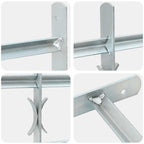 Grata di Sicurezza per Finestre 4 Barre Trasversali 500-650 mm Acciaio Zincato