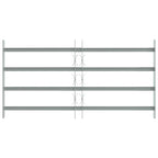 Grata di Sicurezza per Finestre 4 Barre Trasversali 700-1050 mm Acciaio Zincato