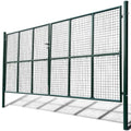 Cancello da Giardino in Rete 400x175 cm Acciaio Zincato Verde Scuro