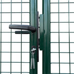 Cancello da Giardino in Rete 400x175 cm Acciaio Zincato Verde Scuro
