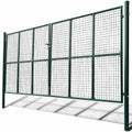 Cancello da Giardino in Rete 400x200 cm Acciaio Zincato Verde Scuro