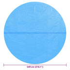 Telo Copripiscina Solare Rotondo PE Diametro 549 cm Blu