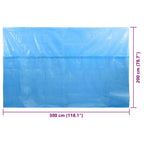 Telo Copripiscina Solare Rettangolare PE 300 x 200 cm Blu
