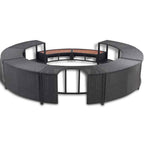 Bordo per Vasca da Spa in Polyrattan Nero