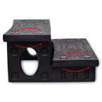 Gradini per Spa Neri Antiscivolo 70x65x34 cm