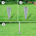 Recinzione a Rete con Pali e Spuntoni Acciaio Zincato 15x1 m