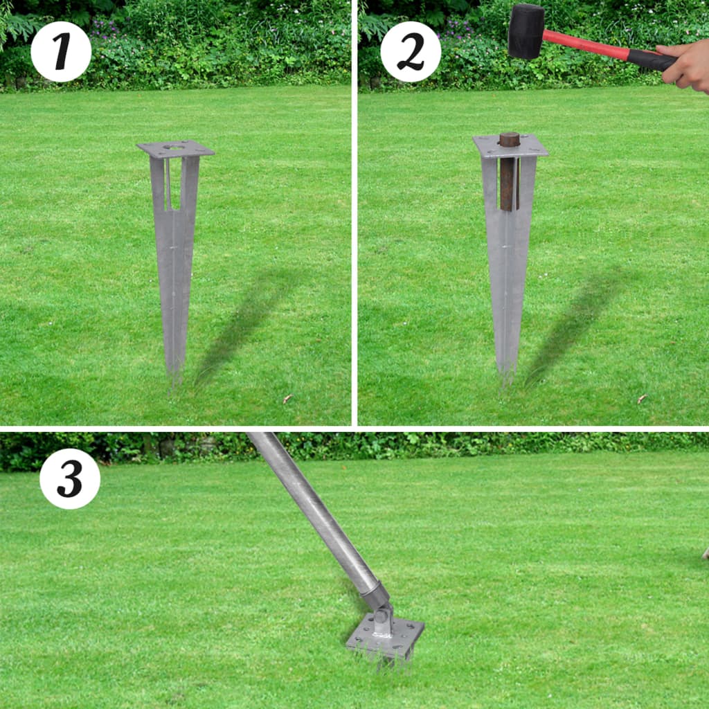 Recinzione a Rete con Pali e Spuntoni Acciaio Zincato 15x1 m
