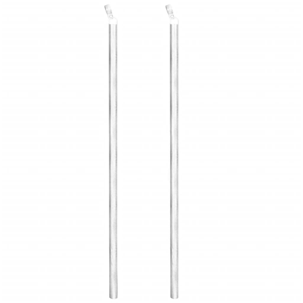 Recinzione a Rete con Pali e Spuntoni Acciaio Zincato 25x1,5 m