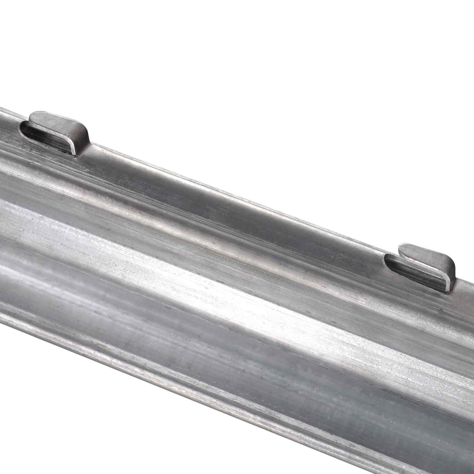 Palo della recinzione 10 pezzi Argento 200 cm Acciaio