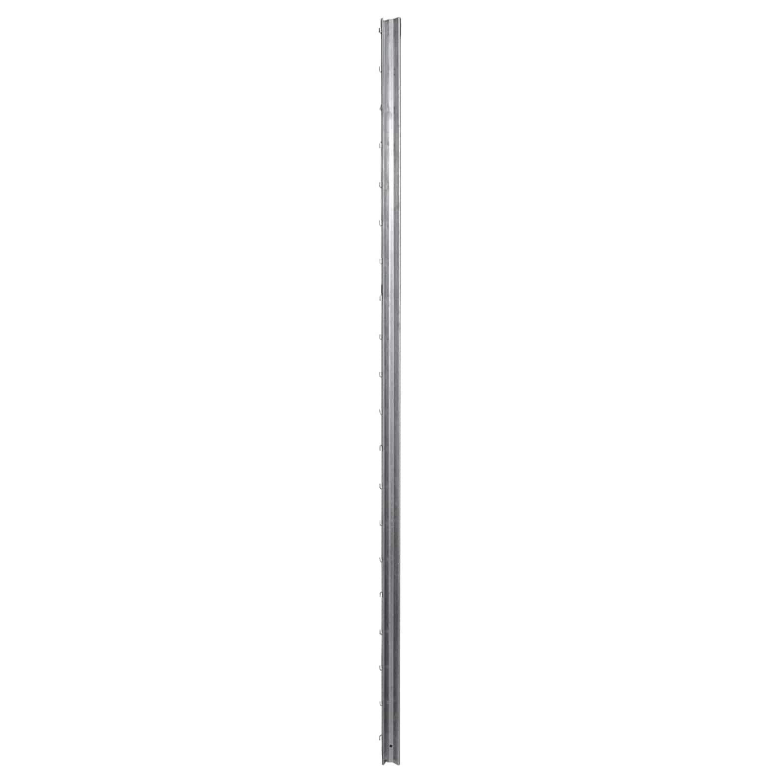 Palo della recinzione 10 pezzi Argento 200 cm Acciaio