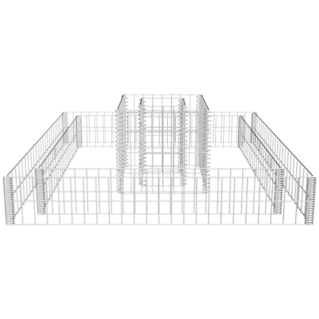 Gabbione Fioriera in Acciaio Zincato 120x120x20 cm