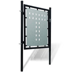 Cancello per Recinzione a una Porta Nero 100x75 cm