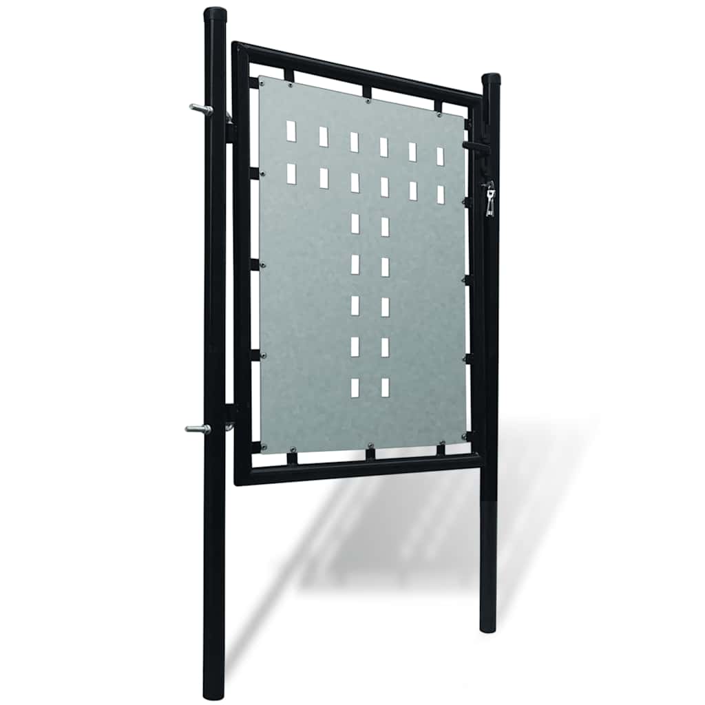 Cancello per Recinzione a una Porta Nero 100x150 cm