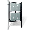 Cancello per Recinzione a una Porta Nero 100x125 cm