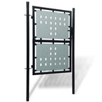 Cancello per Recinzione a una Porta Nero 100x125 cm