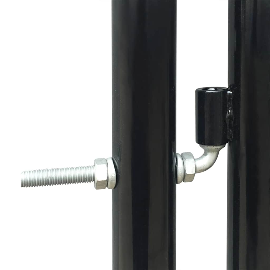 Cancello per Recinzione a una Porta Nero 300x75 cm Acciaio