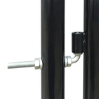 Cancello per Recinzione a una Porta Nero 300x75 cm Acciaio