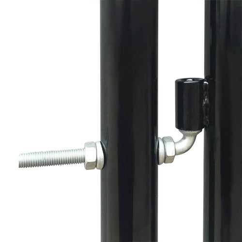 Cancello per Recinzione a una Porta Nero 300x100 cm
