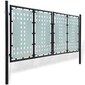 Cancello per Recinzione a una Porta Nero 300x125 cm Acciaio