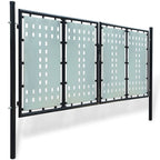 Cancello per Recinzione a una Porta Nero 300x125 cm Acciaio