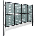 Cancello per Recinzione a una Porta Nero 300x150 cm Acciaio