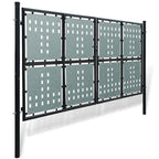 Cancello per Recinzione a una Porta Nero 300x150 cm Acciaio