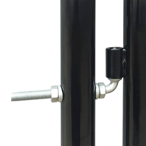 Cancello per Recinzione a una Porta Nero 300x150 cm Acciaio