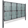 Cancello per Recinzione a una Porta Nero 300x175 cm
