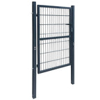 Cancello per Recinzione 2D Grigio Antracite 100x120 cm