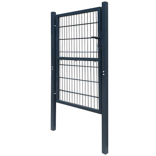Cancello per Recinzione 2D Grigio Antracite 100x120 cm
