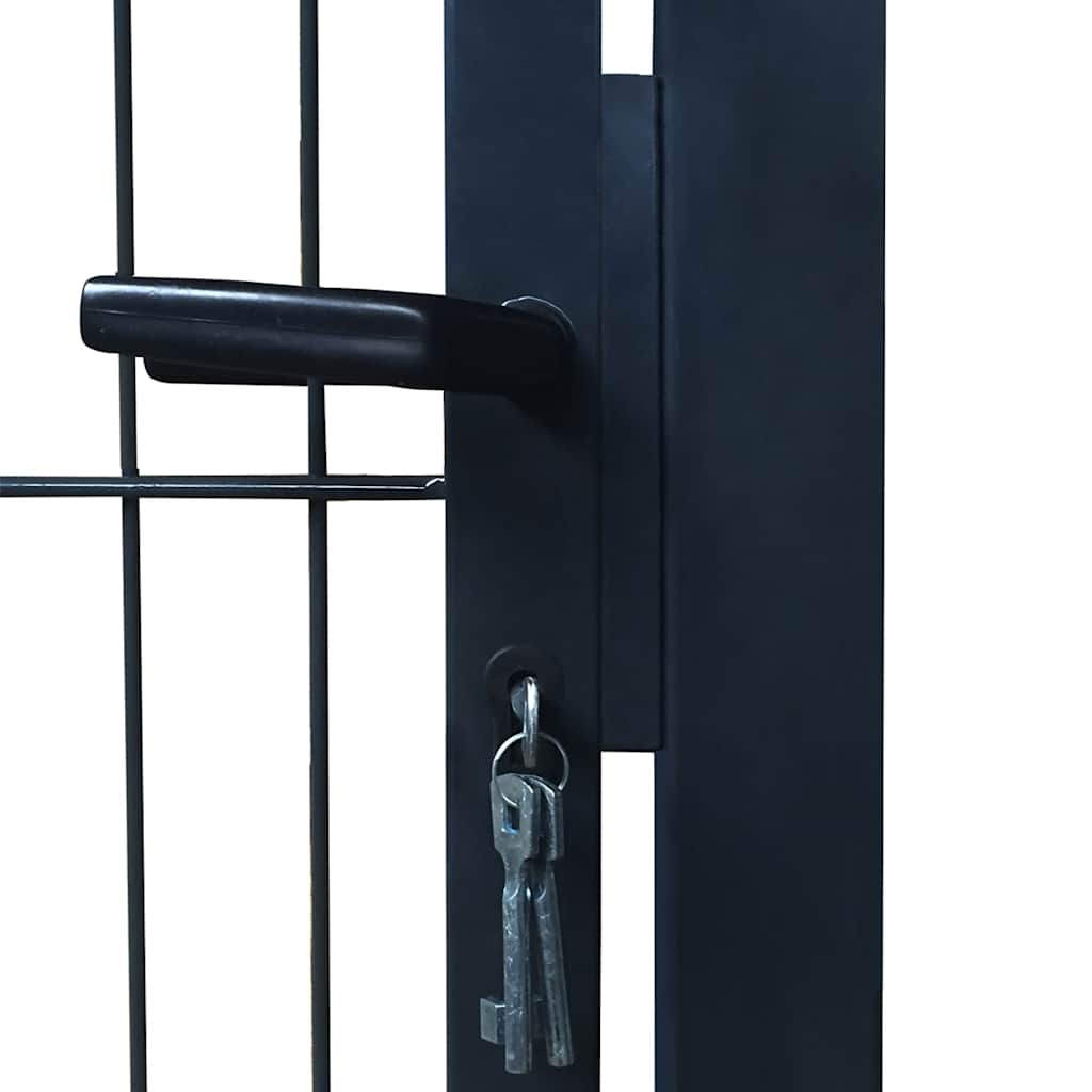 Cancello per Recinzione 2D Grigio Antracite 100x120 cm