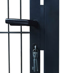 Cancello per Recinzione 2D Grigio Antracite 100x120 cm
