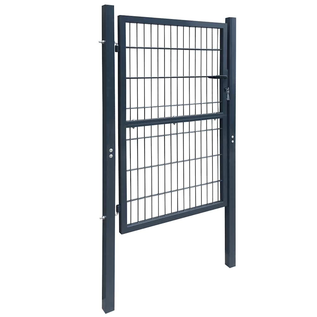 Cancello per Recinzione 2D Grigio Antracite 100x140 cm