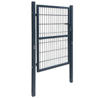 Cancello per Recinzione 2D Grigio Antracite 100x160 cm