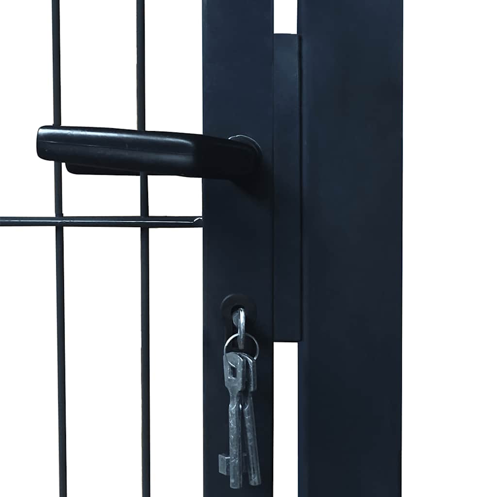 Cancello per Recinzione 2D Grigio Antracite 100x160 cm