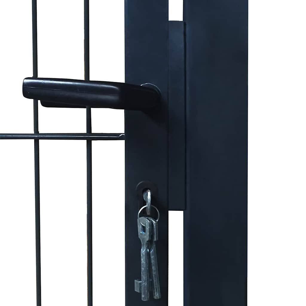 Cancello per Recinzione 2D Grigio Antracite 100x180 cm