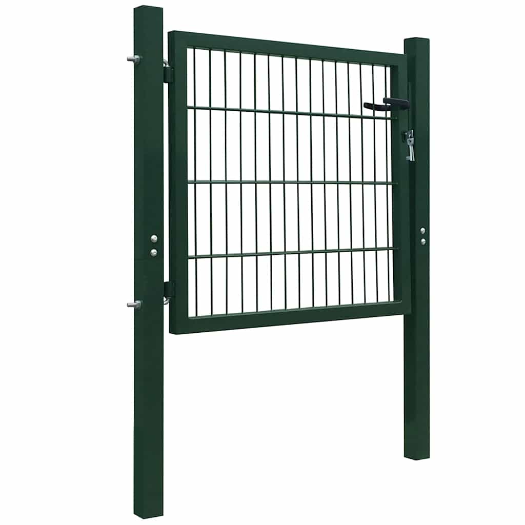 Cancello per Recinzione 2D Singolo Verde 100x80 cm