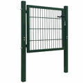 Cancello per Recinzione 2D Singolo Verde 100x80 cm