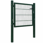Cancello per Recinzione 2D Singolo Verde 100x80 cm