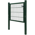 Cancello per Recinzione 2D Singolo Verde 100x80 cm