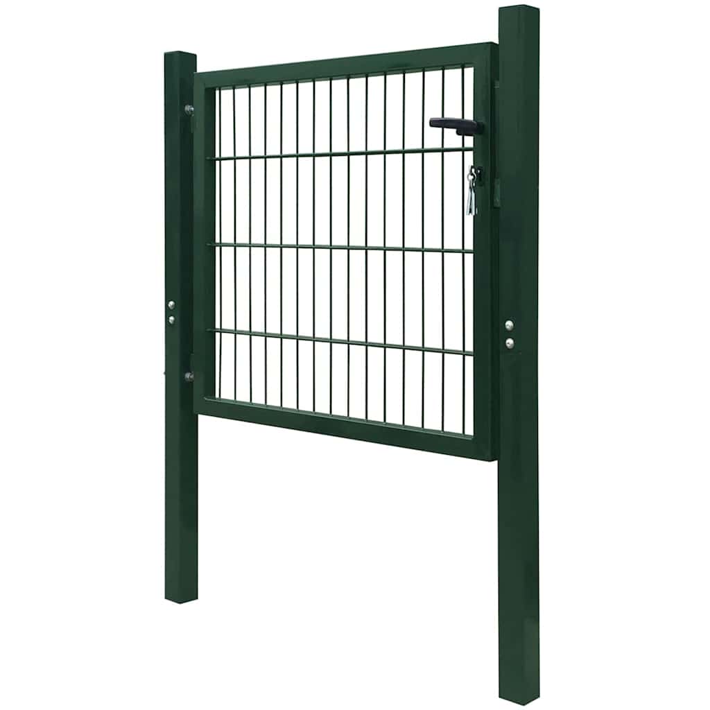 Cancello per Recinzione 2D Singolo Verde 100x80 cm