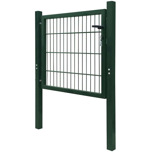 Cancello per Recinzione 2D Singolo Verde 100x80 cm