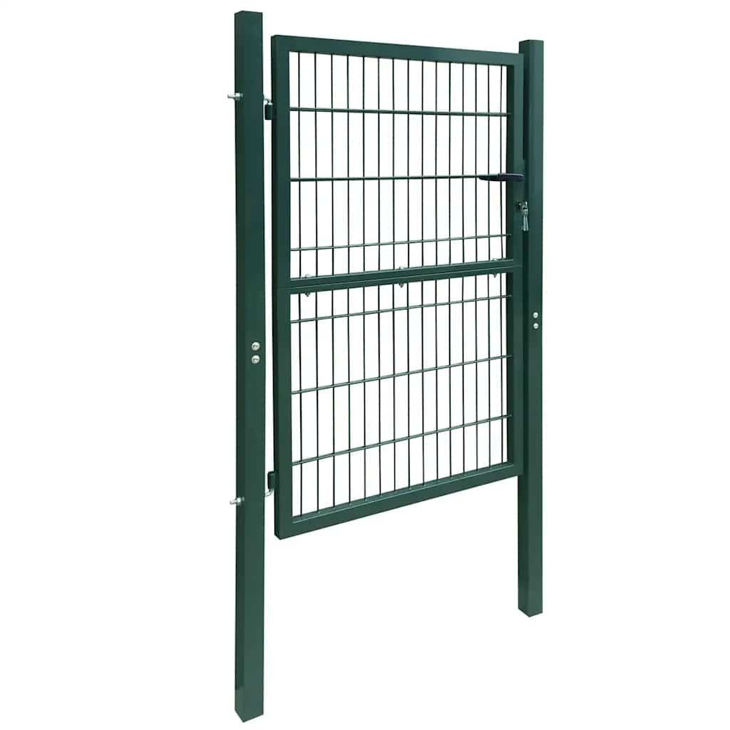 Cancello per Recinzione 2D Singolo Verde 100x140 cm