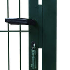 Cancello per Recinzione 2D Singolo Verde 100x140 cm
