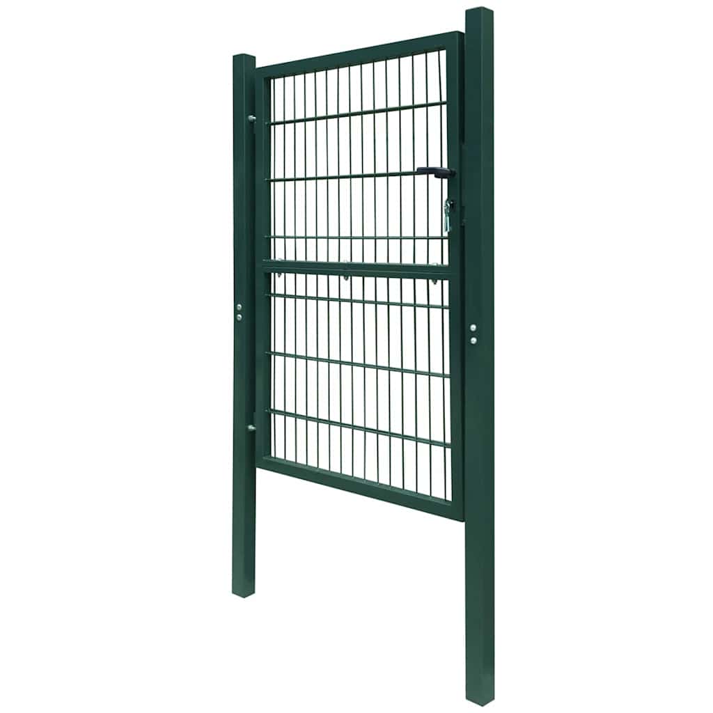 Cancello per Recinzione 2D Singolo Verde 100x160 cm