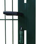 Cancello per Recinzione 2D Singolo Verde 100x160 cm