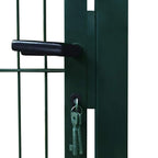 Cancello per Recinzione 2D Singolo Verde 100x180 cm