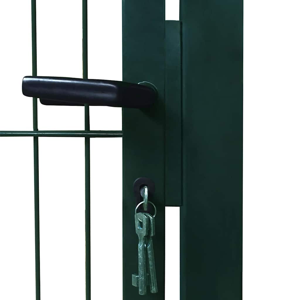 Cancello per Recinzione 2D Singolo Verde 100x180 cm