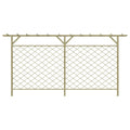 Recinzione in Legno di Pino con Pergolato e Pannelli Lattice per Giardino