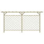 Recinzione in Legno di Pino con Pergolato e Pannelli Lattice per Giardino